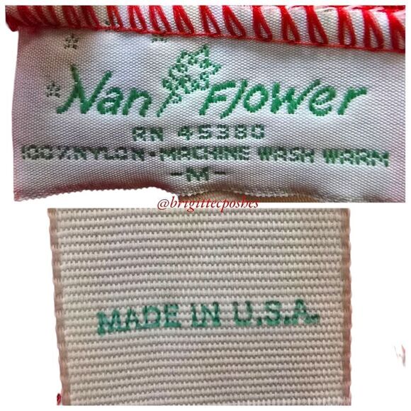 VINTAGE Nan FLOWER Red Lace Lingerie With Red Lace Garter - Picture 8 of 8